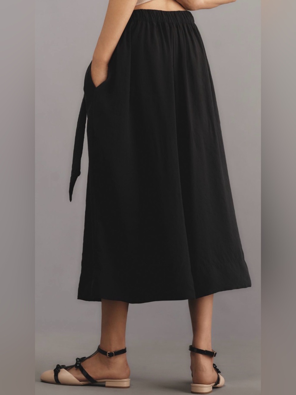Anthropologie Belted Skirty Culottes, Size L